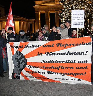 solidarity Kazakh oil strikers