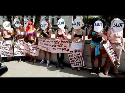 SlutWalkers protest at No 10