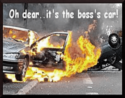 the boss's car