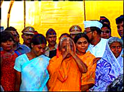 Supporters of women accused of Akku Yadaf killing