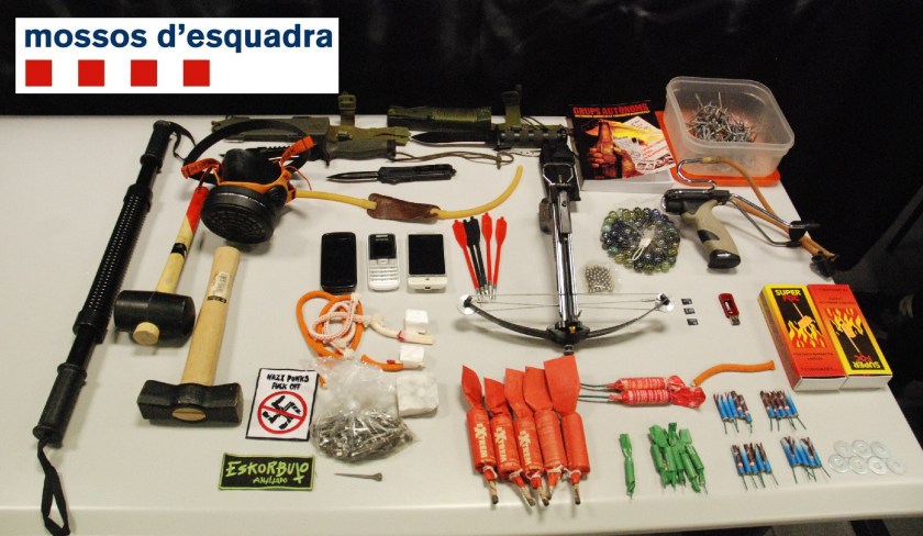 police photo of ''terrorist material'' including box of matches