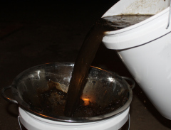 Strain the mixture through a strainer or cloth after 5 to 7 days.