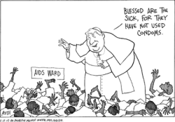 pope condoms abstinence stupidity