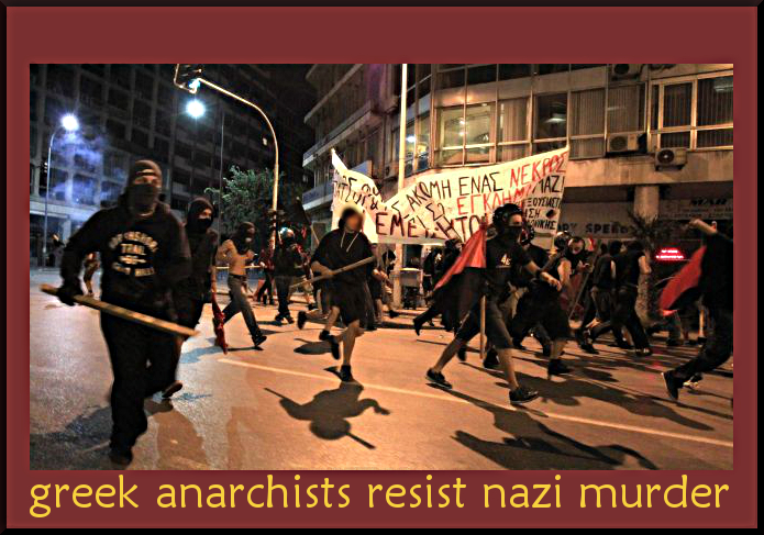 greek anarchists resist nazi attack