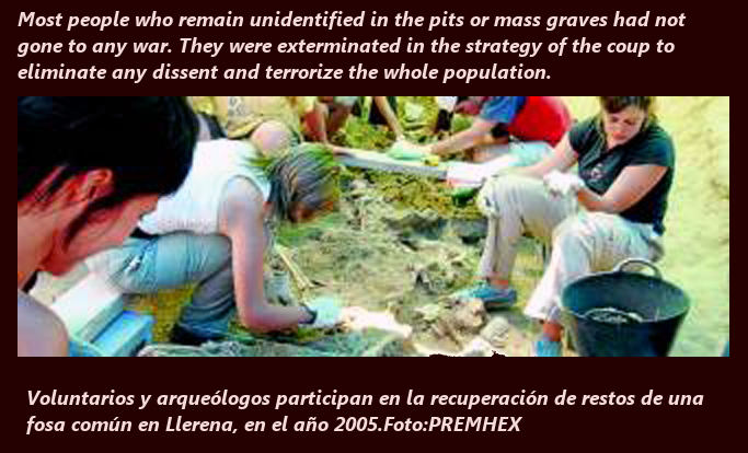 exhumation of mass killing by spanish fascists