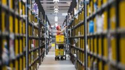 Amazon warehouse prepares for Cyber Monday, Peterborough, Britain - 28 Nov 2013