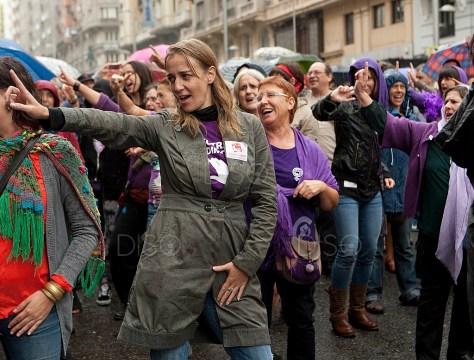 an 'escrache' is a demo that shames an abuser of power and privilege by bringing the protest right to him