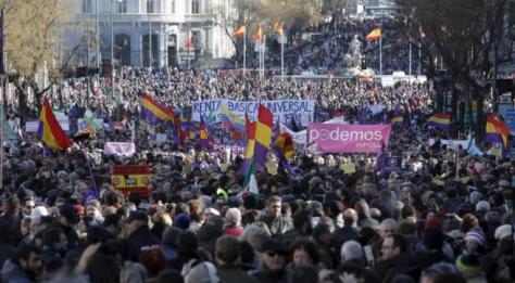 podemos demo in             Madrid, 2015