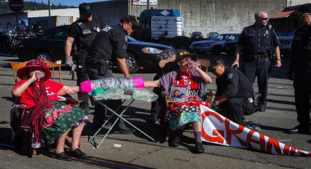 Five ‘Raging Grannies’ Arrested In Anti-Shell Protest At Terminal&nbsp;5