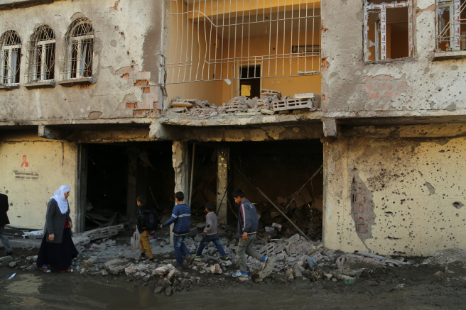 Damaged buildings. Photos taken by a friend