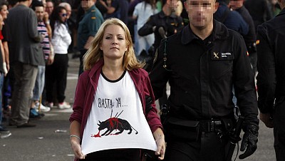 arrest at an earlier demo