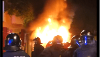 the VIDEO..Demo and Riot over Eviction of Occupied Bank.. Day 1.