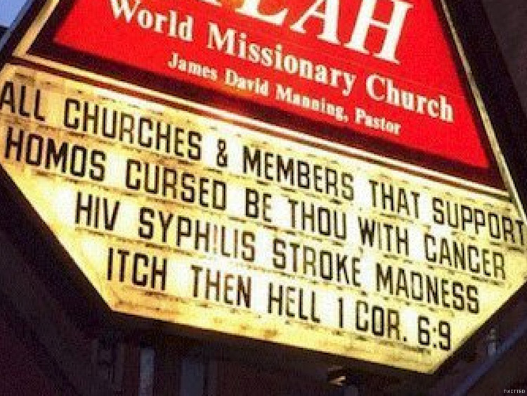 "Certainly in the evangelical Christian community in the US, for example, if you went to church every week you could learn horrible things."