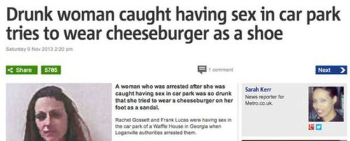drunk-woman-cheeseburger-shoe