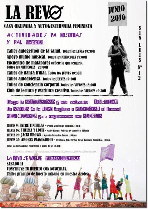 June 2016 agenda for the new La Revó' Pccupation