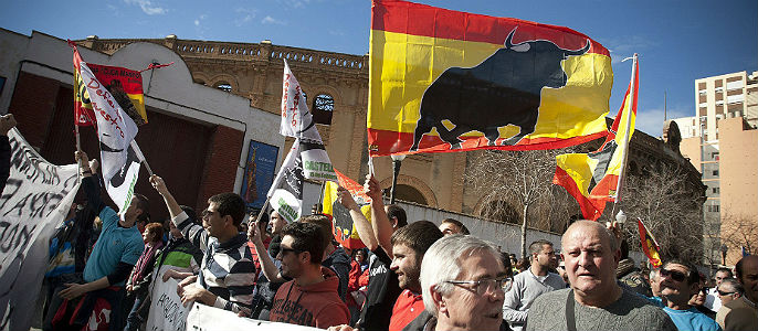 Bullfighting is popular on fascist demonstrations