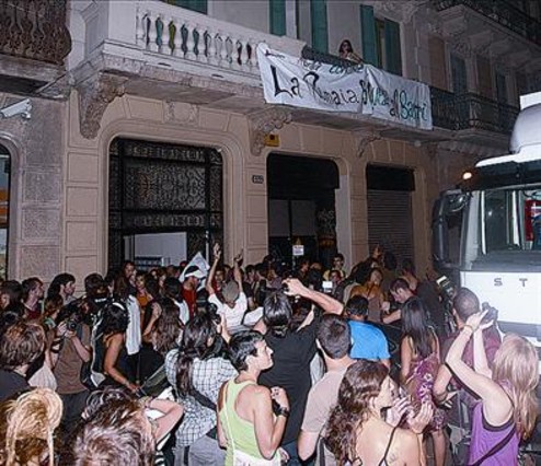 July 2010, The Protest March for the eviction of the Free University La Rimaia ended up with a new occupied centre..La Rimaia Lives