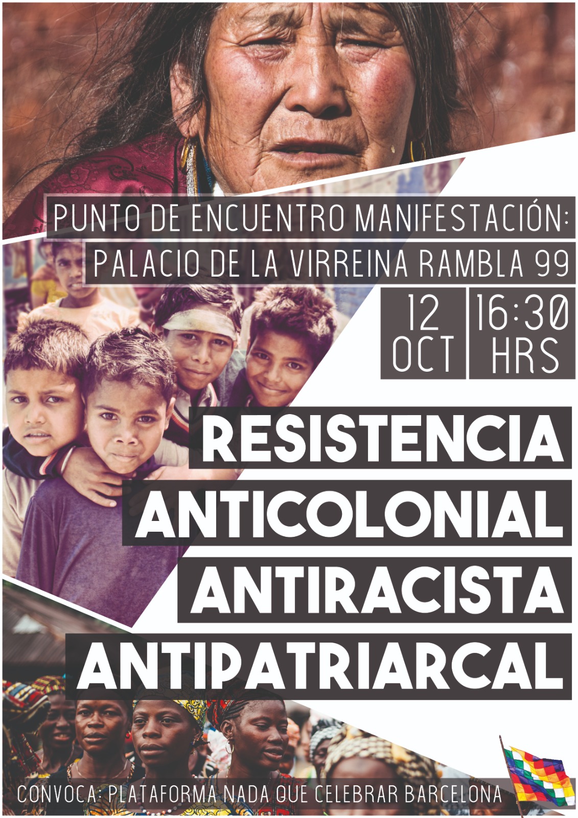 Barcelona: Mani. Oct 12 16.30.  Nada Que Celebrar ..Nothing to&nbsp;celebrate!