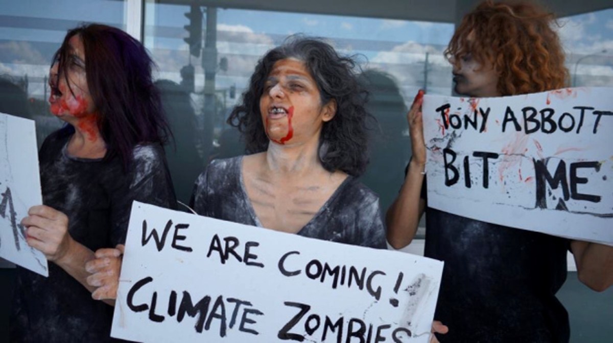 Halloween:  Zombies attack Climate Criminals in&nbsp;Australia