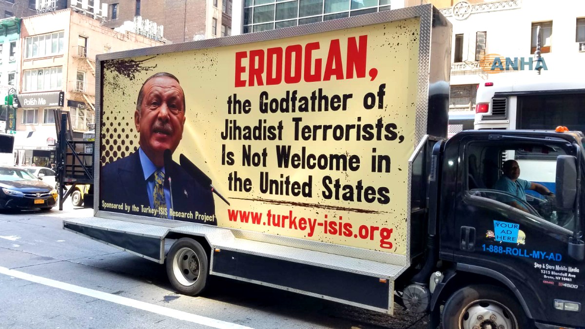 “Arrest killer Erdogan, the Godfather of Jihadist Terrorists,..”