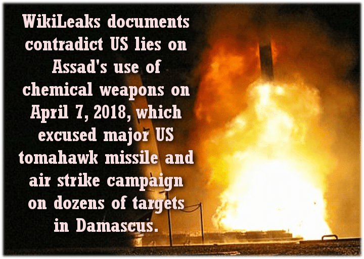 WikiLeaks Bombshell: Syria Chemical Attack that risked World War FAKED by&nbsp;USA