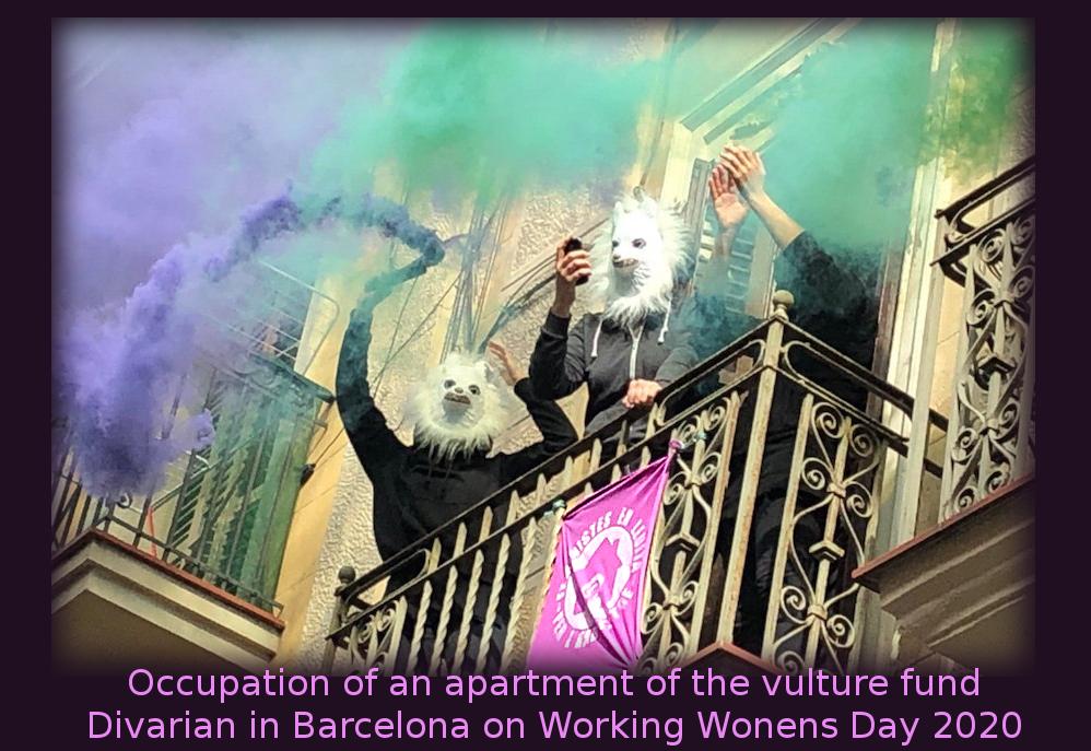 4 new Occupations by 8M Women.. one evicted. Vulture funds OUT of our&nbsp;Barrios!