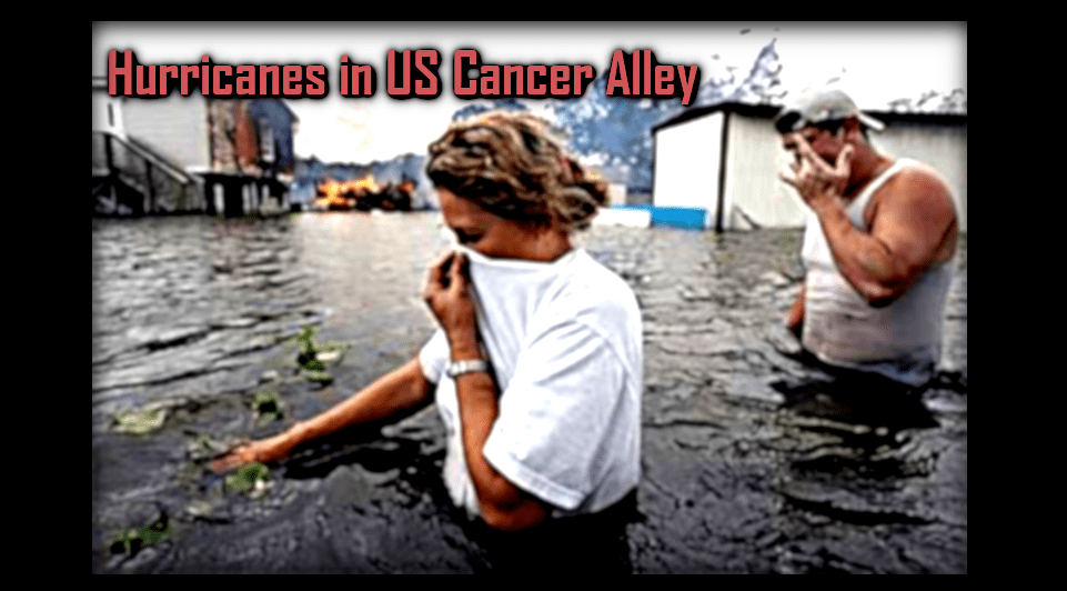 Climate fueled Hurricanes suspend Frack Gas exports of US Climate Criminals, cause toxic chemical&nbsp;fire