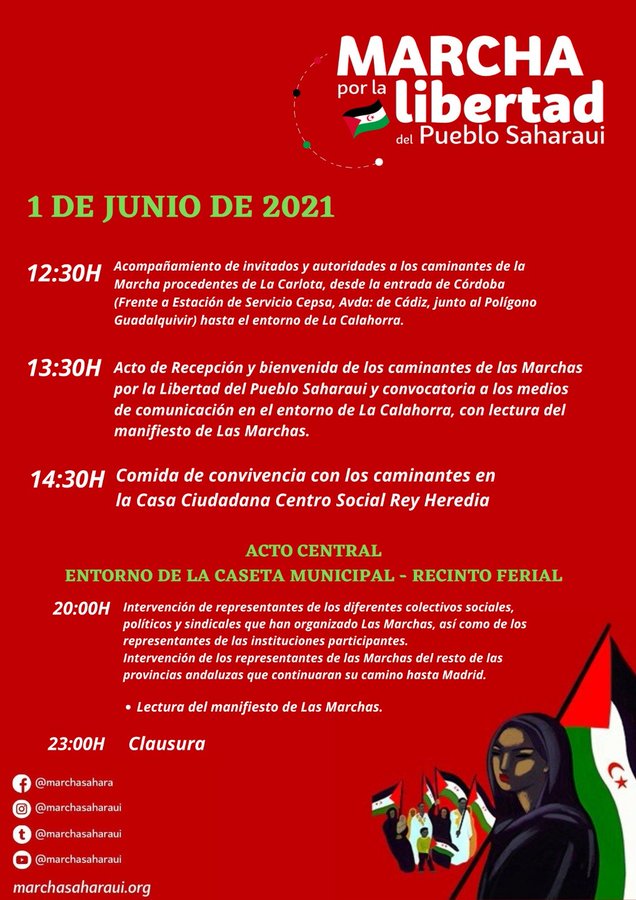 Continúan las “Marchas por la Libertad del Pueblo Saharaui” en todo el territorio&nbsp;español.