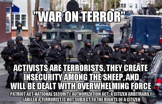 Domestic Terrorist pantomimes prepare public to demand Patriot Act&nbsp;2.0