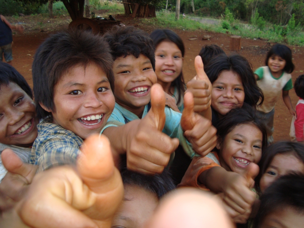 Argentina. Soybean experiment with Wichí&nbsp;children