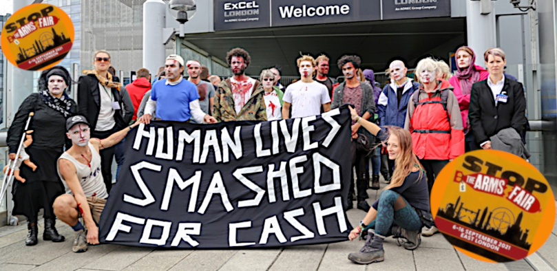 Activists prepare to stop London arms fair -already on&nbsp;streets